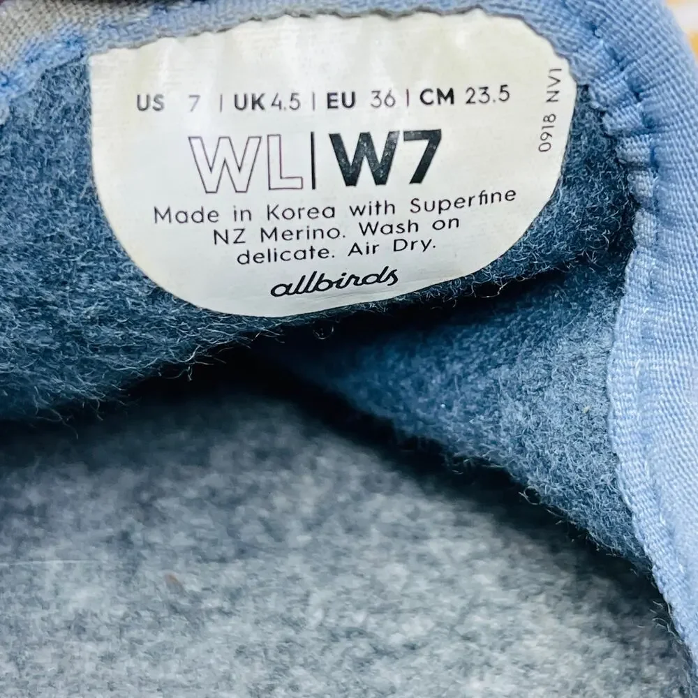 Allbirds Sneakers Merino Wool Loungers Slip On Comfort Walking Gray‎ Womens 7